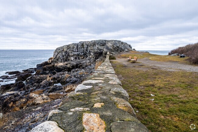 Benches line Castle Rock for a peaceful place to escape city life.