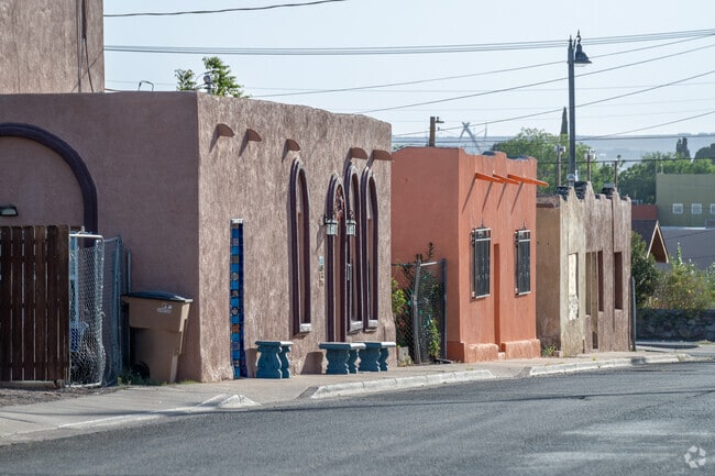 Adobe homes line the streets of Mesquite Historic District.