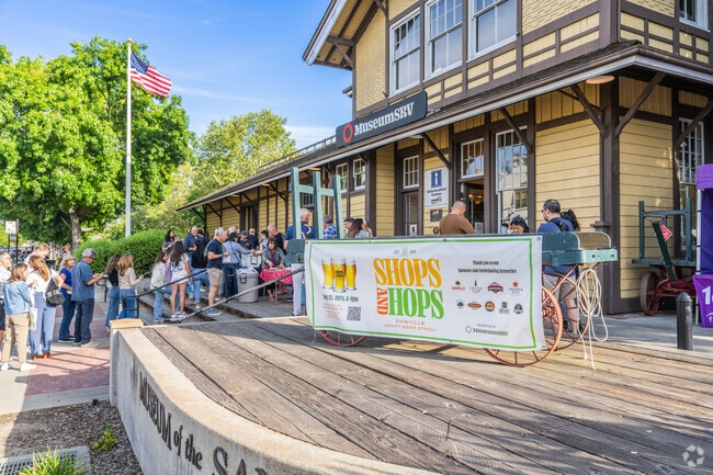 Shops & Hops starts at the SRV Museum serving beer and food.