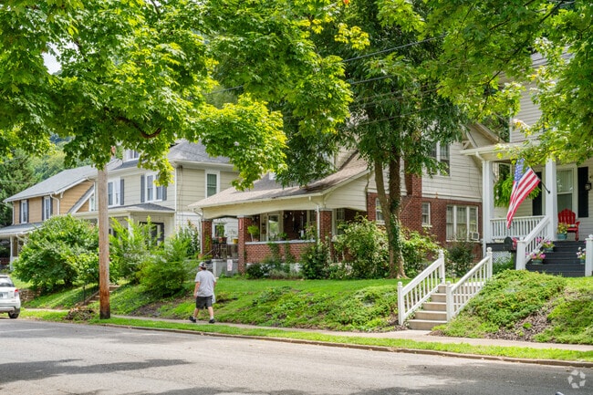 Riverland-Walnut Hill residents walk the safe and comfortable streets in the suburbs of Roanoke.