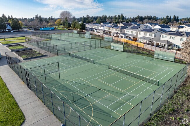 Your kids will love the tennis courts at Lawrence E. Jones Middle School.