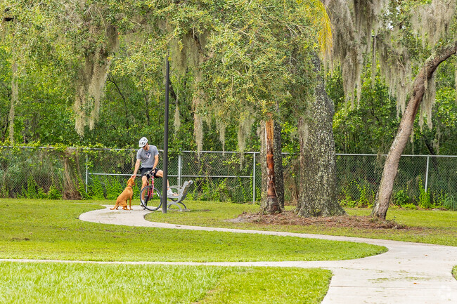 The feeling of joy as you spend time with your fur baby, on a walk in Calusa.