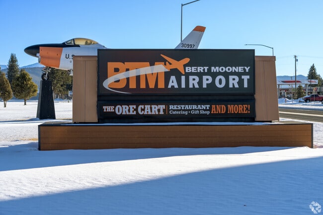 Fly conveniently from Bert Mooney Airport, just 6 miles from West Side Butte.