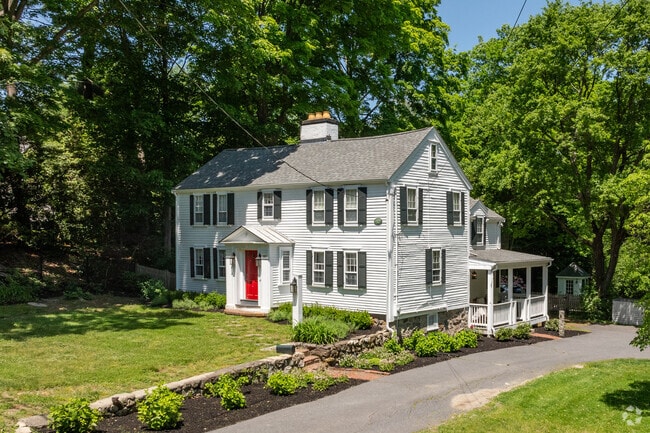 Historic Colonial homes can be found mixed in with newer constructions all over Dedham.