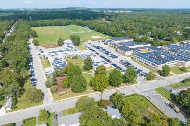 Kreamer Street Elementary in Bellport shares fields with Bellport Middle School.