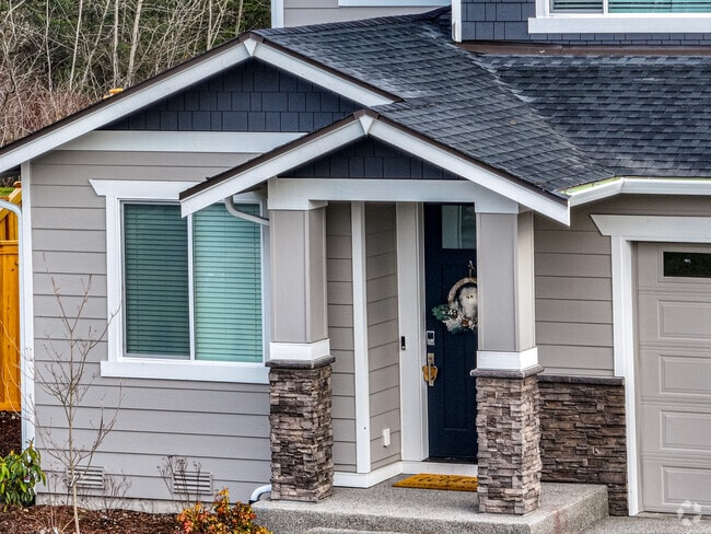 A cute front porch of this new home in the South Hill Neighborhood.