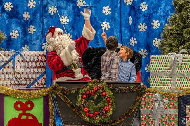 Bellevue locals visit Santa at The Butte Plaza Mall in Butte, Montana.