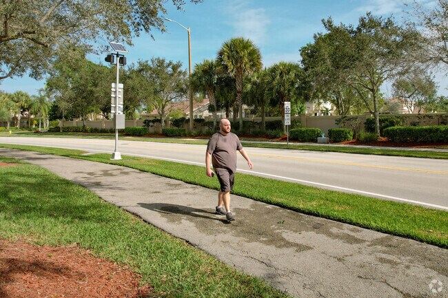 Locals have many walking paths in the Bluffs neighborhood of Jupiter, FL.