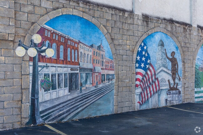 Murals throughout Winchester celebrate the town's history.