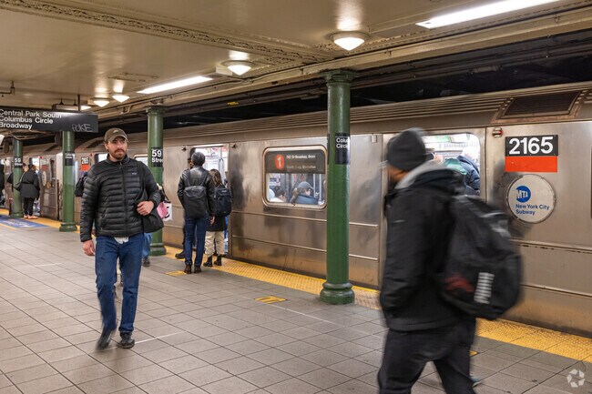 A number of subway lines stop at Columbus Circle in Midtown.