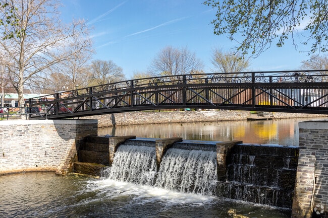 Memorial Park in Hightstown offers peaceful green space and lake access.