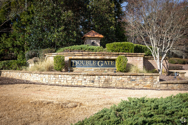 The Doublegate signage at the entrance of the community serves as a warm welcome to residents and visitors alike.