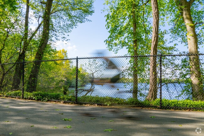 Bikers cruising along the Fresh Pond Perimeter Rd are common in Strawberry Hill.