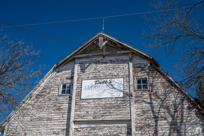 Dell's Architectural Antiques, in West Riverside, is housed in a barn that was originally a lumber mill.