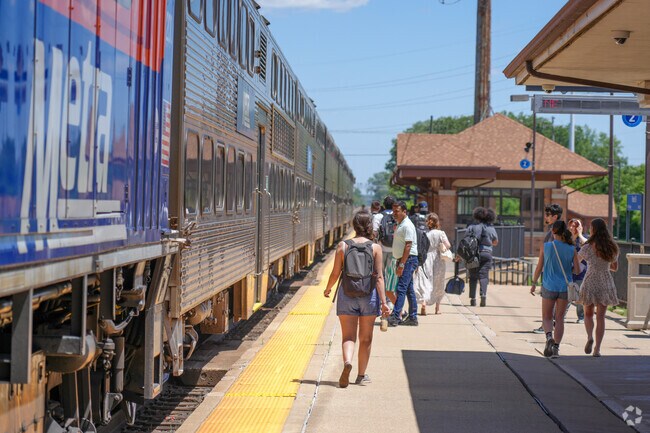 Hop on the Springbrook Prairie Metra line to take a quick trip to Chicago.
