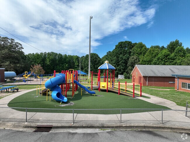 The playground at Shepherd Elementary is fun at recess.
