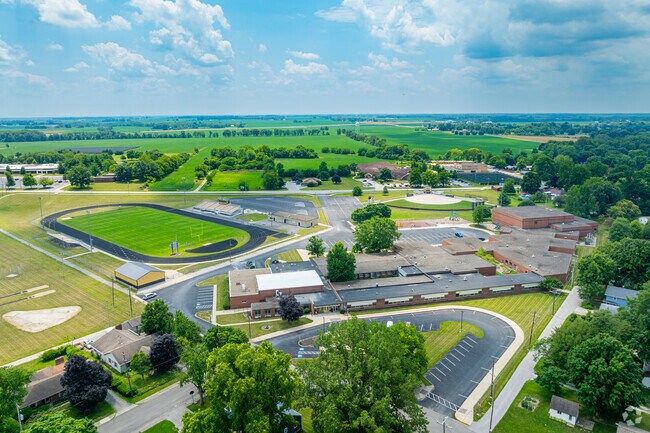 Delphi Community Elementary School has the High School's football stadium on campus.