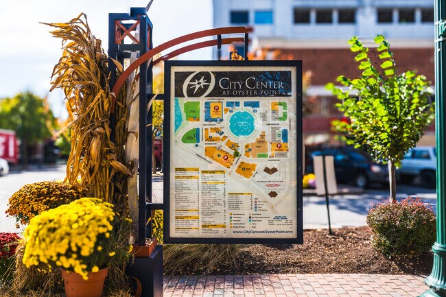 Explore the heart of Oyster Point at City Center, where shopping and dining meet urban charm.