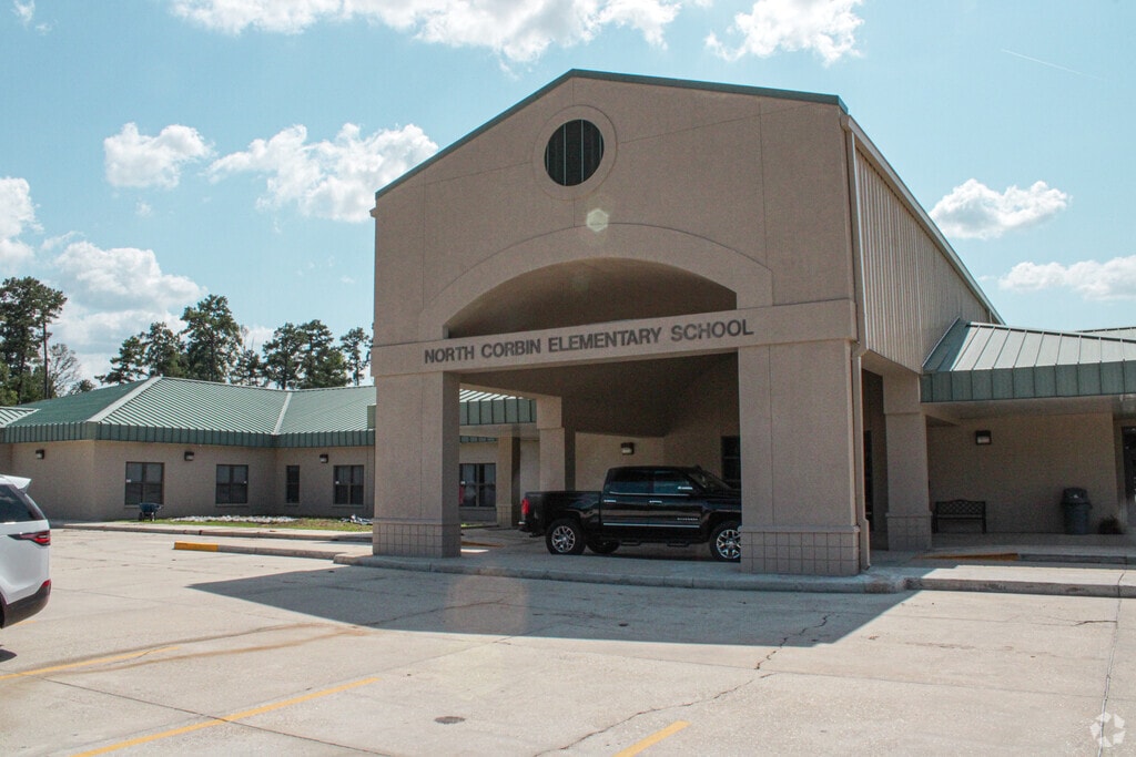 Main entrance to North Corbin Elementary School in Walker, Walker LA