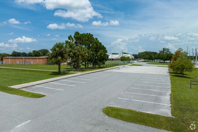Parking area at Neptune Middle School in Neo City.