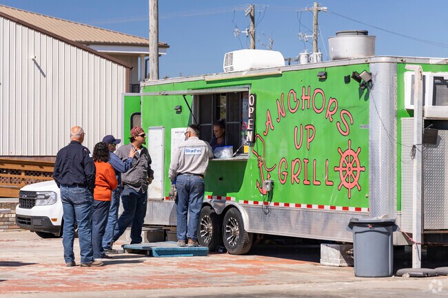 Anchors Up Grill serves up delicious shrimp poboys.