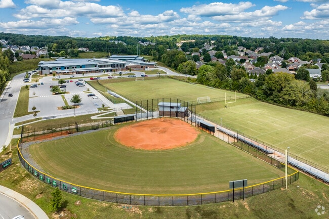 East Hamilton Middle School has 2 baseball diamonds.