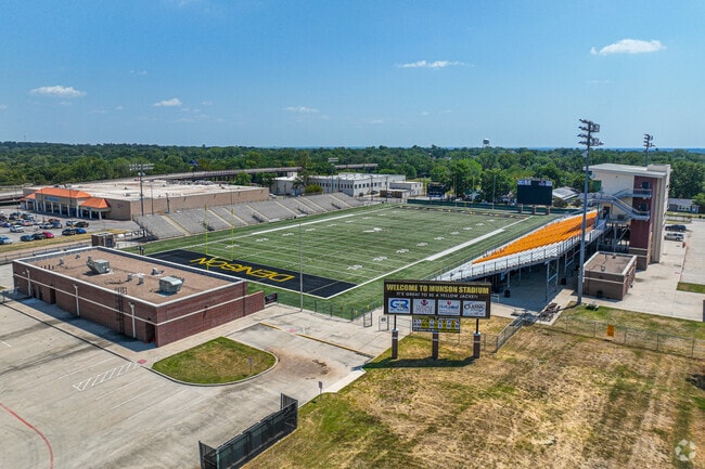 Forest Park features Munson Stadium, home of the Denison ISD Yellowjackets.