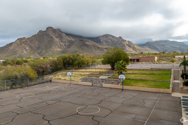 Immaculate Heart High School has a rec yard behind the school.