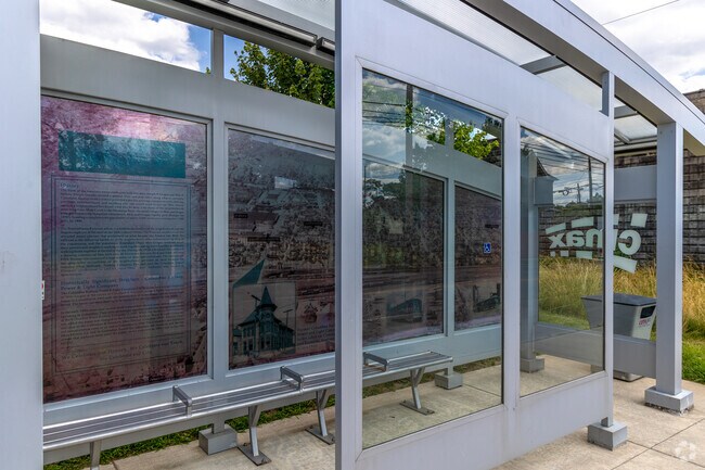 Gould Park does not have any bus stops, however they do off of Morse Rd.