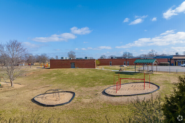 White Bluff Elementary School has multiple playgrounds for recess.