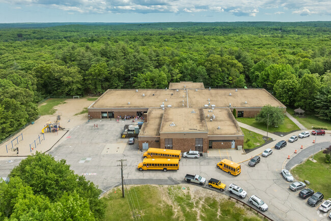 An aerial view at Fogarty Memorial School.