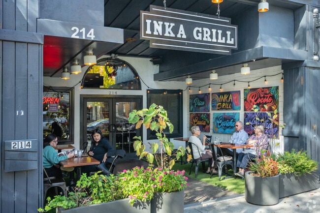 Locals can relax outdoors in downtown Greensboro near Youngs Mill.