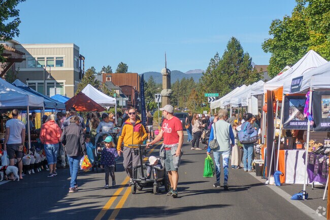 The street is closed on Saturday for the NW Crossing Farmers Market.