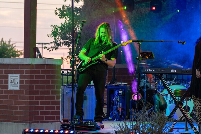 Local bands, such as Trixie Delight, take the stage at City Park in Dardenne Prairie.