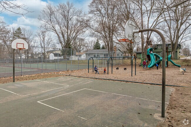 Burgis Park has a basketball court and playground for Grand Rapids residents.