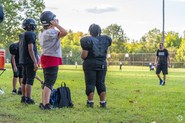 Garman Park hosts the local children's football team, located near Highland Place.