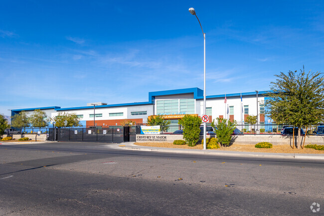 The campus of Cristo Rey St. Viator College Preparatory High School is secure.