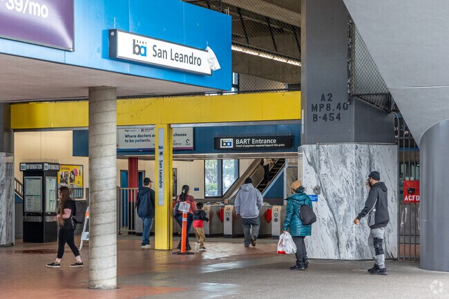 San Leandro BART is in Old San Leandro and connects you to the whole Bay Area.