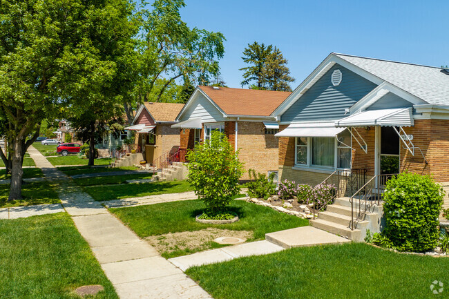 Classic Chicago style bungalow homes are populated throughout Forest View.