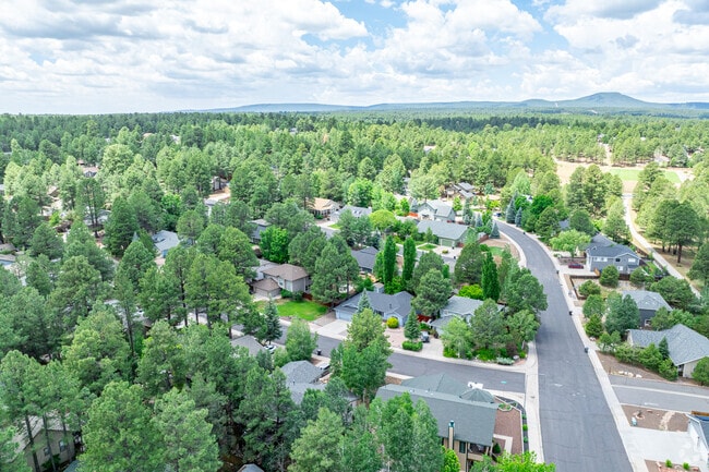 View of the neighborhood of Bennett Estates showing the variety of homes.