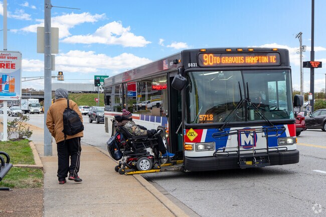 The MetroBus stops on Hampton Avenue give residents of The Hill access to downtown.