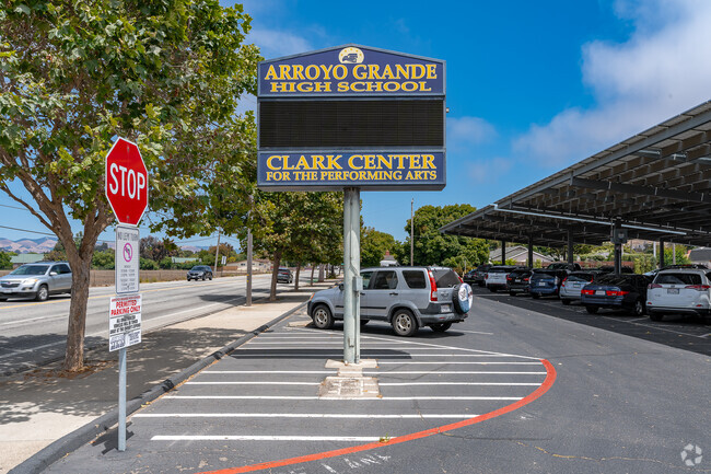 The marquee at Arroyo Grande High School keeps students and parents up to date.