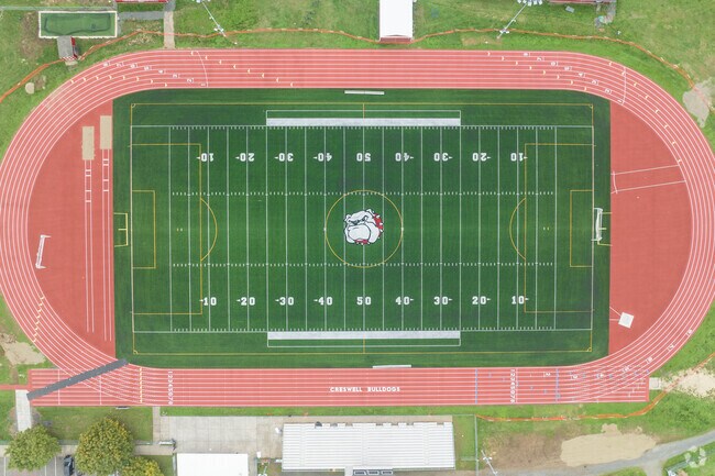 Crewswell High School has a new football field for the students to enjoy.