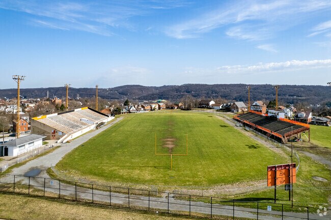 Neil C. Brown Stadium hosts football games for Clairton High School athletes and fans.