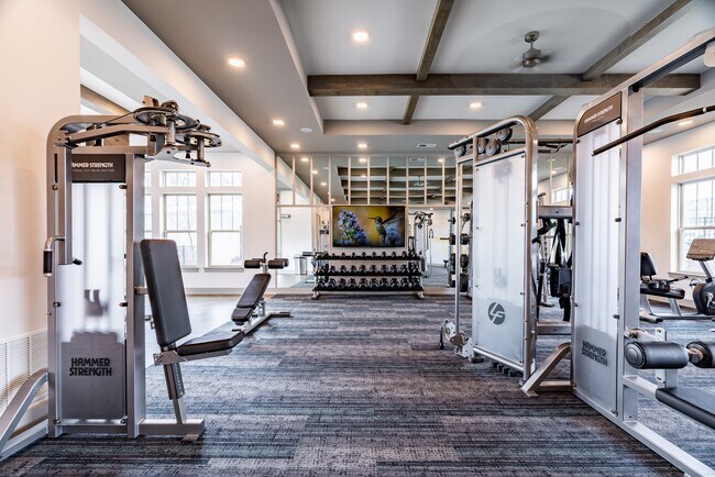 Fitness Center with Cardio and Strength Training Equipment