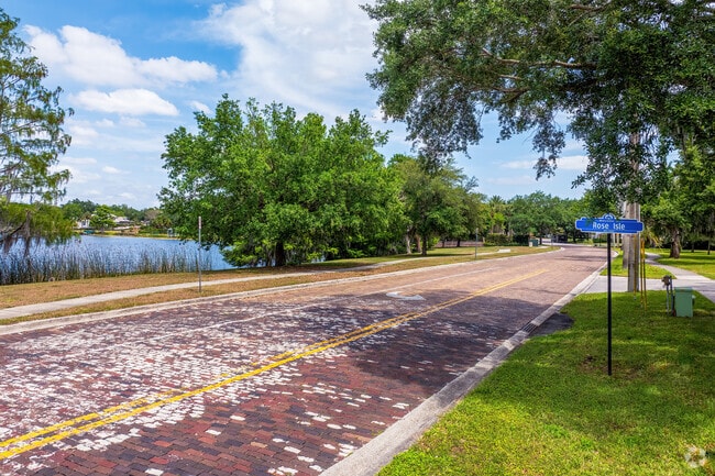 A brick-paved waterfront entryway warmly welcomes you to Rose Isle.