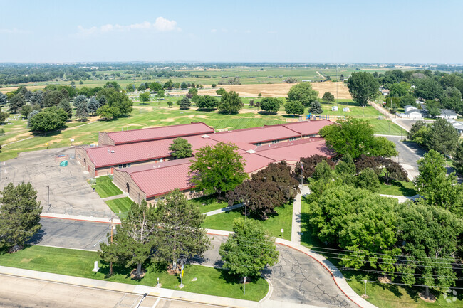 Aerial view of Sacajawea Elementary in Caldwell looking northeast.