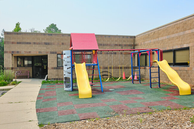Behind Ann Arbor Academy is a small playground for younger students to enjoy.