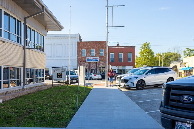 Buffalo residents can reach many businesses downtown via sidewalks.