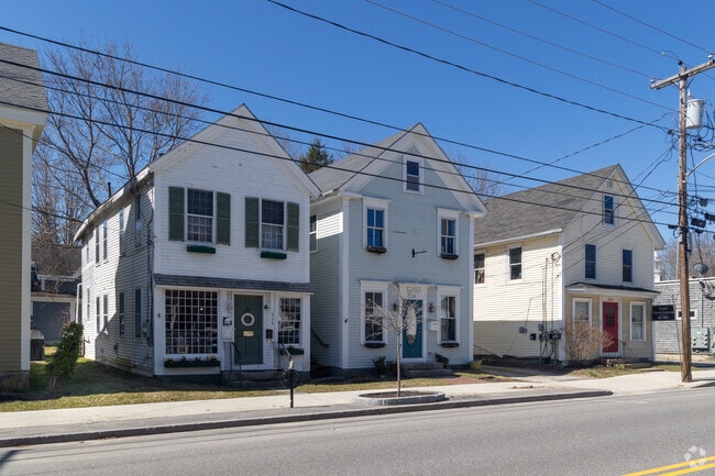 Historic homes line Main Street in Yarmouth.